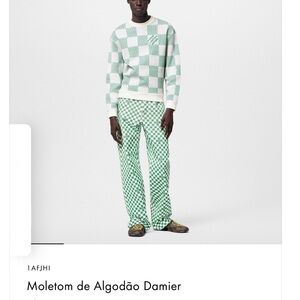 Louis Vuitton White and Green sweater